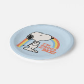 Erdnüsse | Snoopy Ich bin stolz auf mich Pappteller (Schrägansicht)