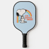 Erdnüsse | Snoopy Ich bin stolz auf mich Pickleball Schläger (Vorderseite)