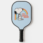 Erdnüsse | Snoopy Ich bin stolz auf mich Pickleball Schläger (Rückseite)
