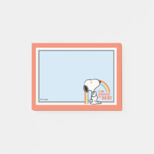 Erdnüsse   Snoopy Ich bin stolz auf mich Post-it Klebezettel
