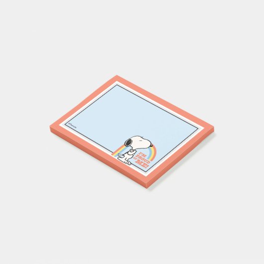 Erdnüsse | Snoopy Ich bin stolz auf mich Post-it Klebezettel (angewinkelt)
