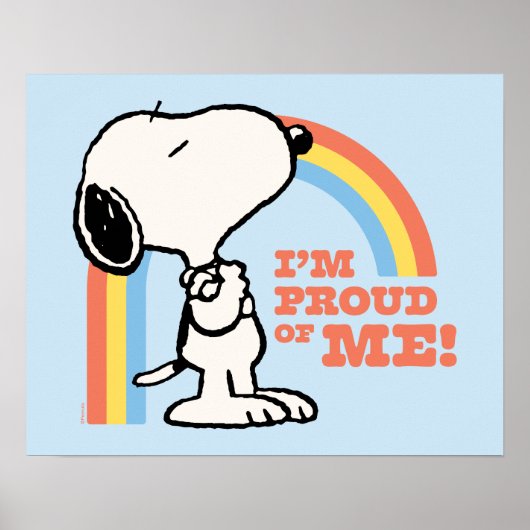 Erdnüsse | Snoopy Ich bin stolz auf mich Poster (Vorne)