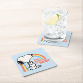 Erdnüsse | Snoopy Ich bin stolz auf mich Rechteckiger Pappuntersetzer (Vor Ort)