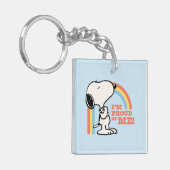 Erdnüsse | Snoopy Ich bin stolz auf mich Schlüsselanhänger (Vorderseite links)