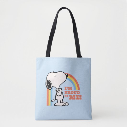 Erdnüsse | Snoopy Ich bin stolz auf mich Tasche (Vorderseite)