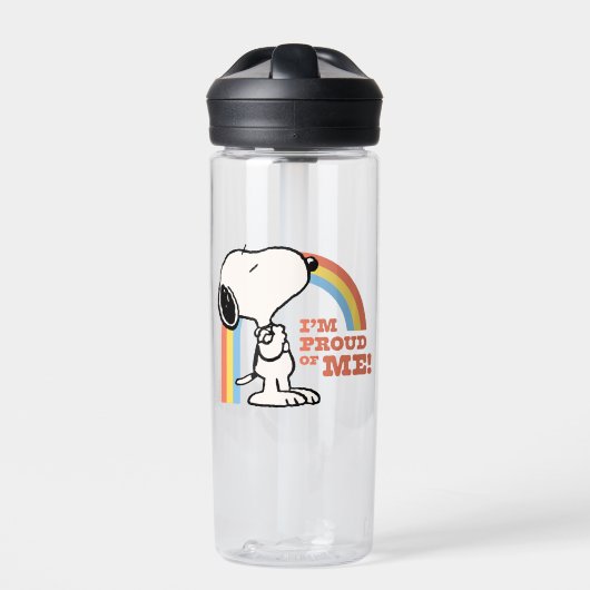 Erdnüsse | Snoopy Ich bin stolz auf mich Trinkflasche (Vorderseite)