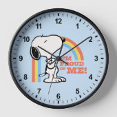 Erdnüsse | Snoopy Ich bin stolz auf mich Uhr (Vorderseite)