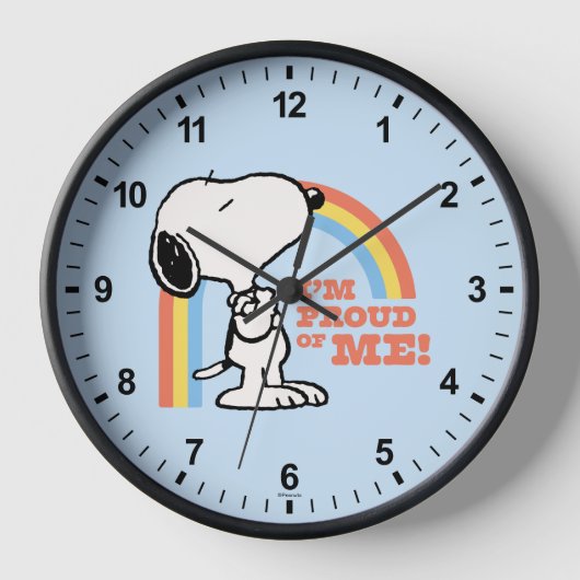 Erdnüsse | Snoopy Ich bin stolz auf mich Uhr (Vorderseite)