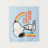 Erdnüsse | Snoopy Ich bin stolz auf mich Wandteppich (Vorderseite)