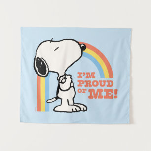Erdnüsse Snoopy Ich bin stolz auf mich Wandteppich
