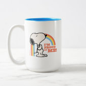 Erdnüsse | Snoopy Ich bin stolz auf mich Zweifarbige Tasse (Links)