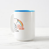 Erdnüsse | Snoopy Ich bin stolz auf mich Zweifarbige Tasse (Vorderseite Links)