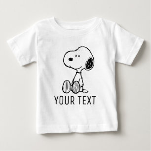 ERDNÜSSE Snoopy in Schwarz-Weiß-Comics Baby T-shirt