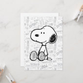 ERDNÜSSE | Snoopy in Schwarz Weiss Comics Karte (Vorderseite/Rückseite Beispiel)