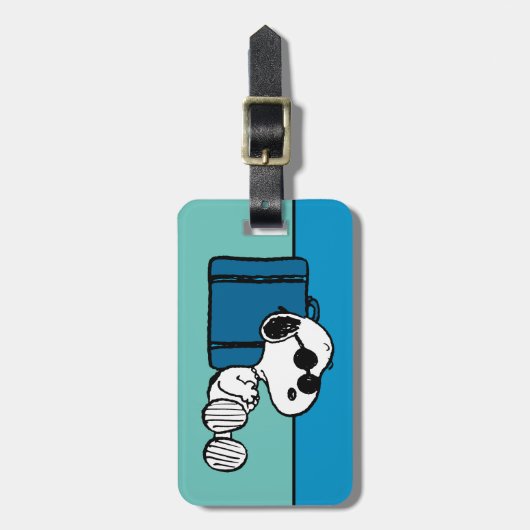 Erdnüsse | Snoopy Jet Set Gepäckanhänger (Vorderseite vertikal)