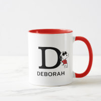 Erdnüsse | Snoopy "Joe Cool" | Name & Monogramm D