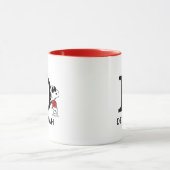Erdnüsse | Snoopy "Joe Cool" | Name & Monogramm D Tasse (Zentrum)