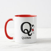 Erdnüsse | Snoopy "Joe Cool" | Name & Monogramm Q Tasse (Links)