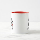 Erdnüsse | Snoopy "Joe Cool" | Name & Monogramm S Tasse (Zentrum)