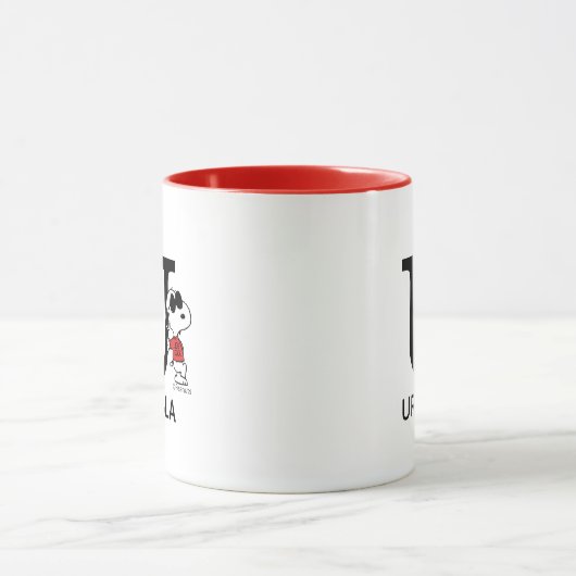 Erdnüsse | Snoopy "Joe Cool" | Name & Monogramm U Tasse (Zentrum)
