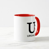 Erdnüsse | Snoopy "Joe Cool" | Name & Monogramm U Tasse (VorderseiteRechts)