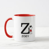 Erdnüsse | Snoopy "Joe Cool" | Name & Monogramm Z Tasse (Links)