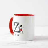 Erdnüsse | Snoopy "Joe Cool" | Name & Monogramm Z Tasse (Vorderseite Links)