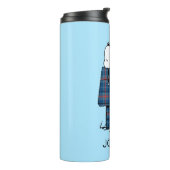 Erdnüsse | Snoopy Kariert Flannel | Name hinzufüge Thermosbecher (Nach links gedreht)