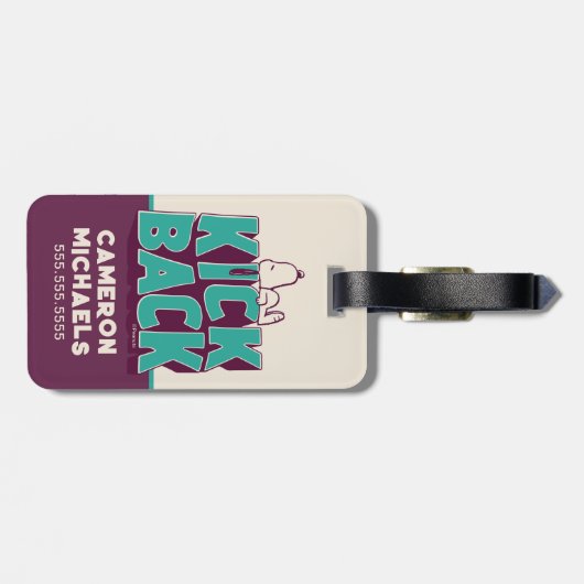 Erdnüsse | Snoopy Kickback Gepäckanhänger (Rückseite horizontal)