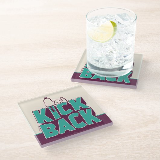 Erdnüsse | Snoopy Kickback Glasuntersetzer (Schrägansicht)