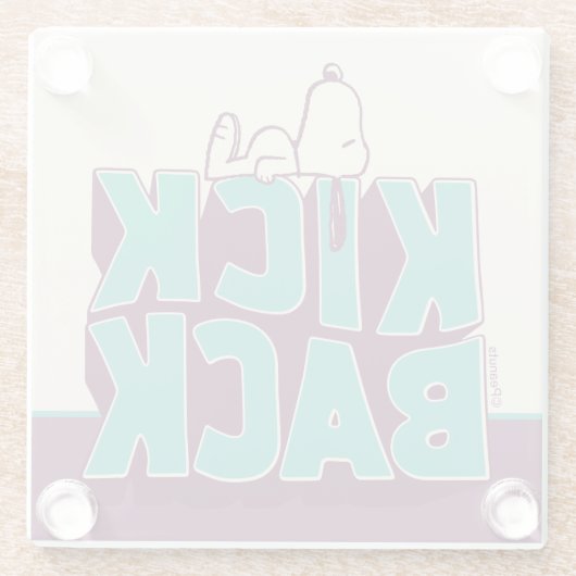 Erdnüsse | Snoopy Kickback Glasuntersetzer (Rückseite)