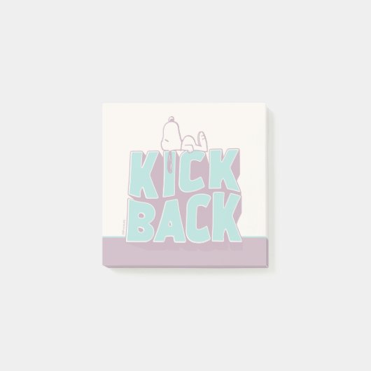 Erdnüsse | Snoopy Kickback Post-it Klebezettel (Vorderseite)