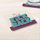 Erdnüsse | Snoopy Kickback Rechteckiger Pappuntersetzer (angewinkelt)