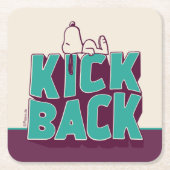 Erdnüsse | Snoopy Kickback Rechteckiger Pappuntersetzer (Vorderseite)