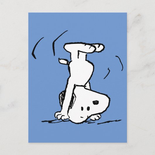 Erdnüsse | Snoopy-Kopfstand Postkarte (Vorderseite)