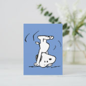 Erdnüsse | Snoopy-Kopfstand Postkarte (Stehend Vorderseite)