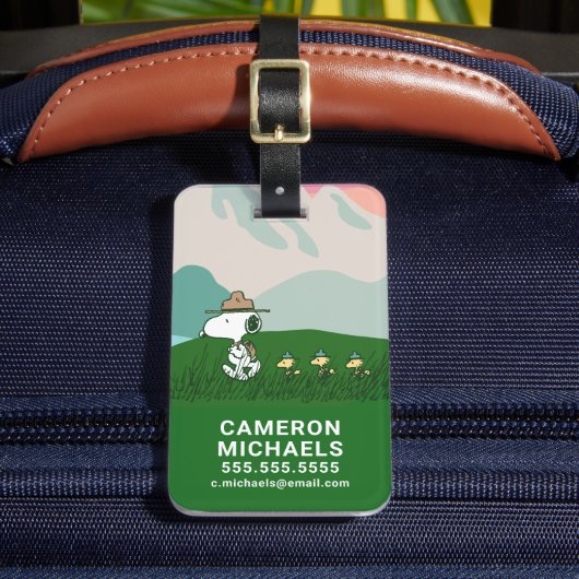 Erdnüsse | Snoopy Leader of the Pack Gepäckanhänger (Vorderseite Insitu 2)