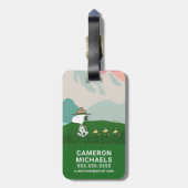 Erdnüsse | Snoopy Leader of the Pack Gepäckanhänger (Rückseite vertikal)