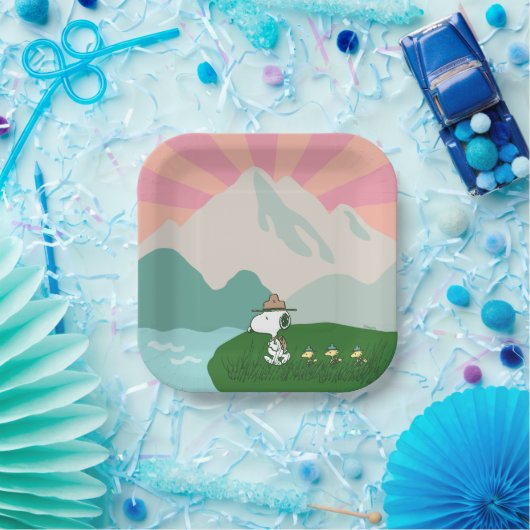 Erdnüsse | Snoopy Leader of the Pack Pappteller (Party)