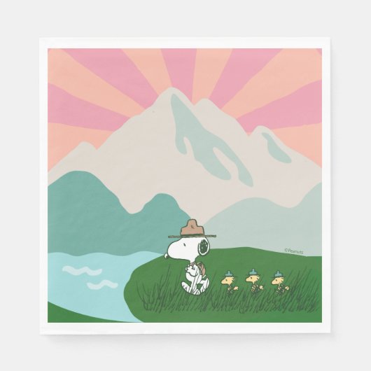 Erdnüsse | Snoopy Leader of the Pack Serviette (Vorderseite)