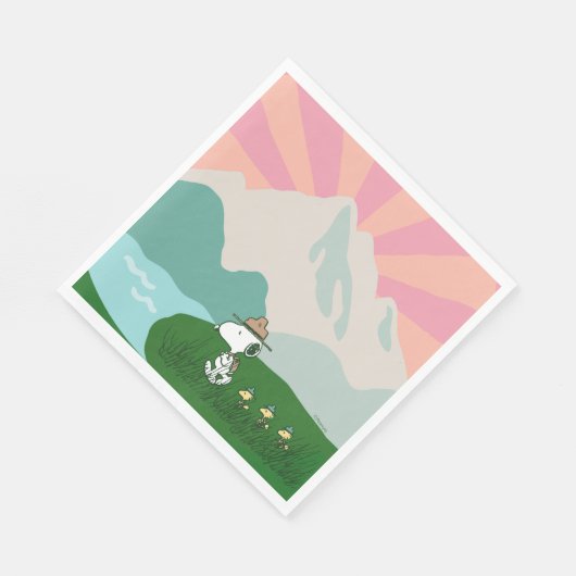 Erdnüsse | Snoopy Leader of the Pack Serviette (Ecke)