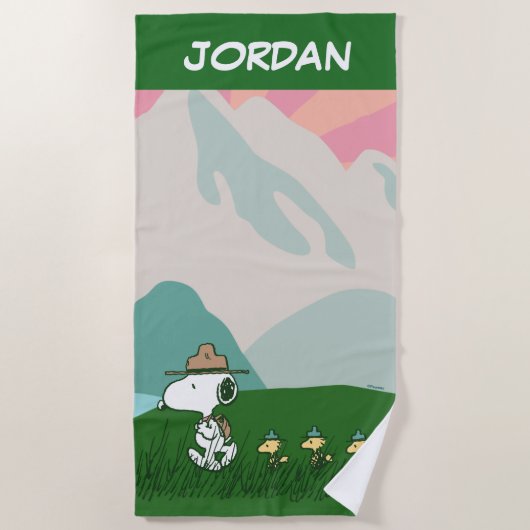 Erdnüsse | Snoopy Leader of the Pack Strandtuch (Vorderseite)