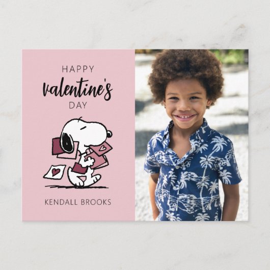 Erdnüsse | Snoopy liefert Valentine Postkarte (Vorderseite)