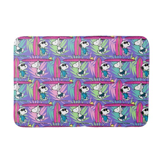 Erdnüsse | Snoopy Lila Surfmuster Badematte (Vorderseite)