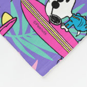 Erdnüsse | Snoopy Lila Surfmuster Fleecedecke (Ecke)