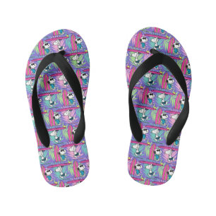 Erdnüsse   Snoopy Lila Surfmuster Kinderbadesandalen