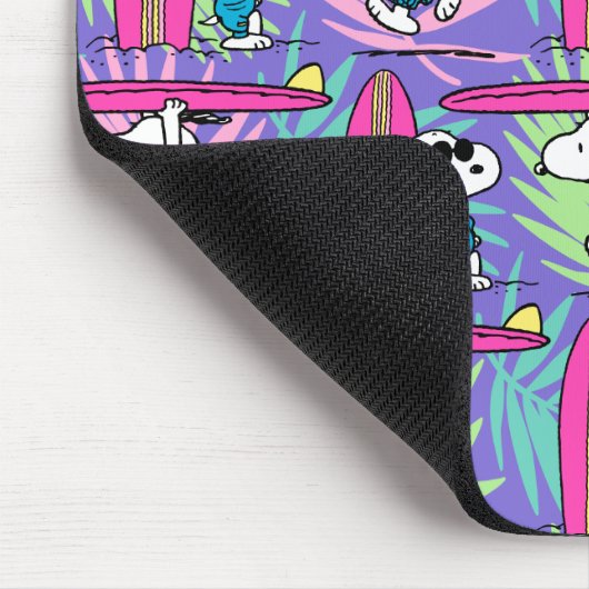 Erdnüsse | Snoopy Lila Surfmuster Mousepad (Ecke)