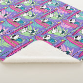 Erdnüsse | Snoopy Lila Surfmuster Sherpadecke (3/4)