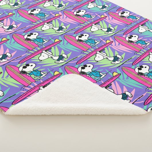 Erdnüsse | Snoopy Lila Surfmuster Sherpadecke (3/4)