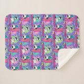 Erdnüsse | Snoopy Lila Surfmuster Sherpadecke (Vorderseite (Horizontal))